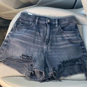 American Eagle Distressed Black Shorts